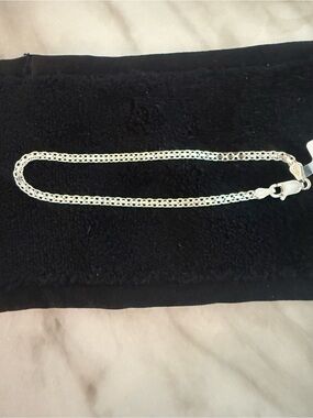 NWT Bismark 925 Sterling Silver Double Box Chain Bracelet